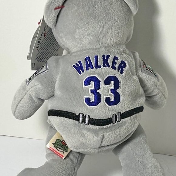 Larry Walker (HoFamer)- Colorado Rockies 1999 All-star Team Bear -NWT - Picture 3 of 5